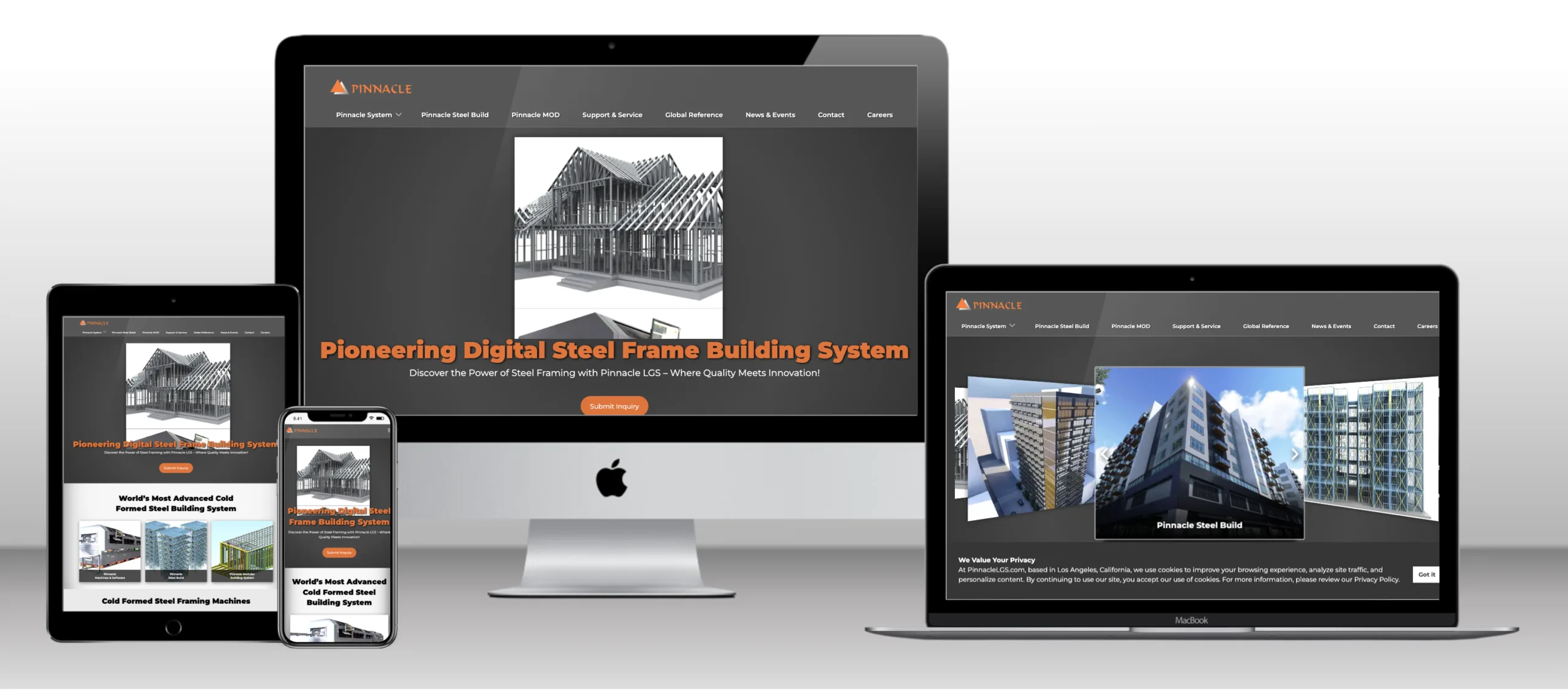 Pinnacle SteelBuild website by Consult One