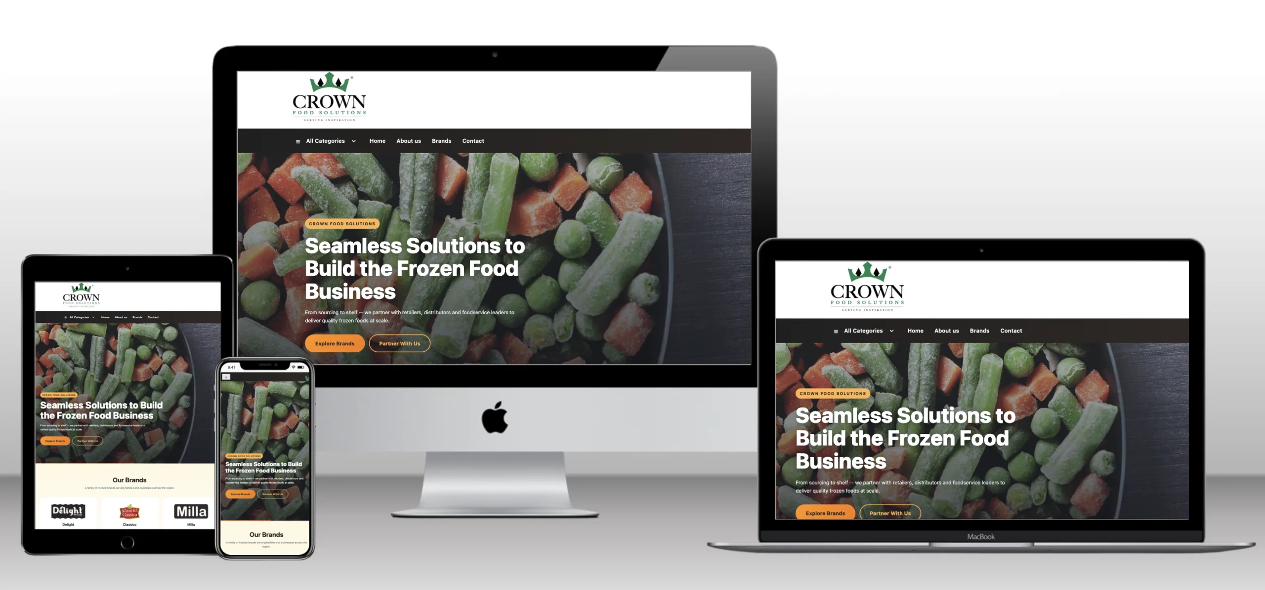 Crown Food Solutions website by Consult One