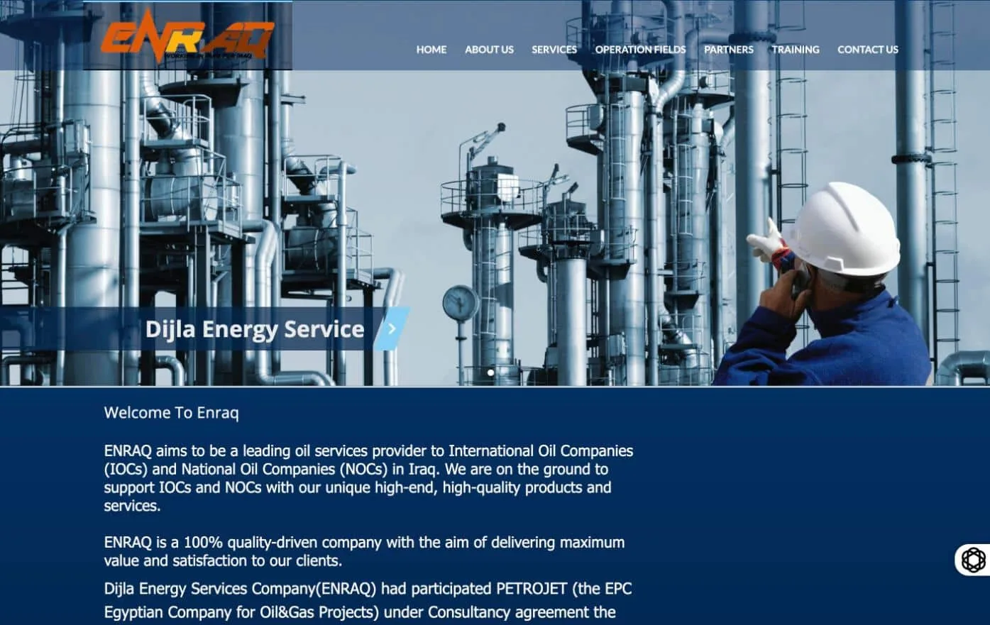 ENRAQ — Dijla Energy website by Consult One