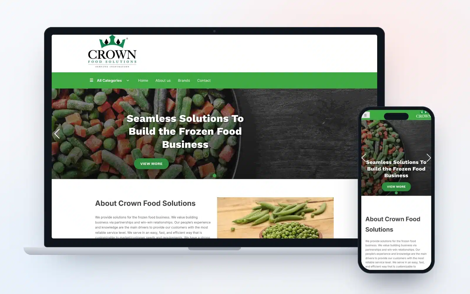 Crown Food Solutions — E-commerce & web