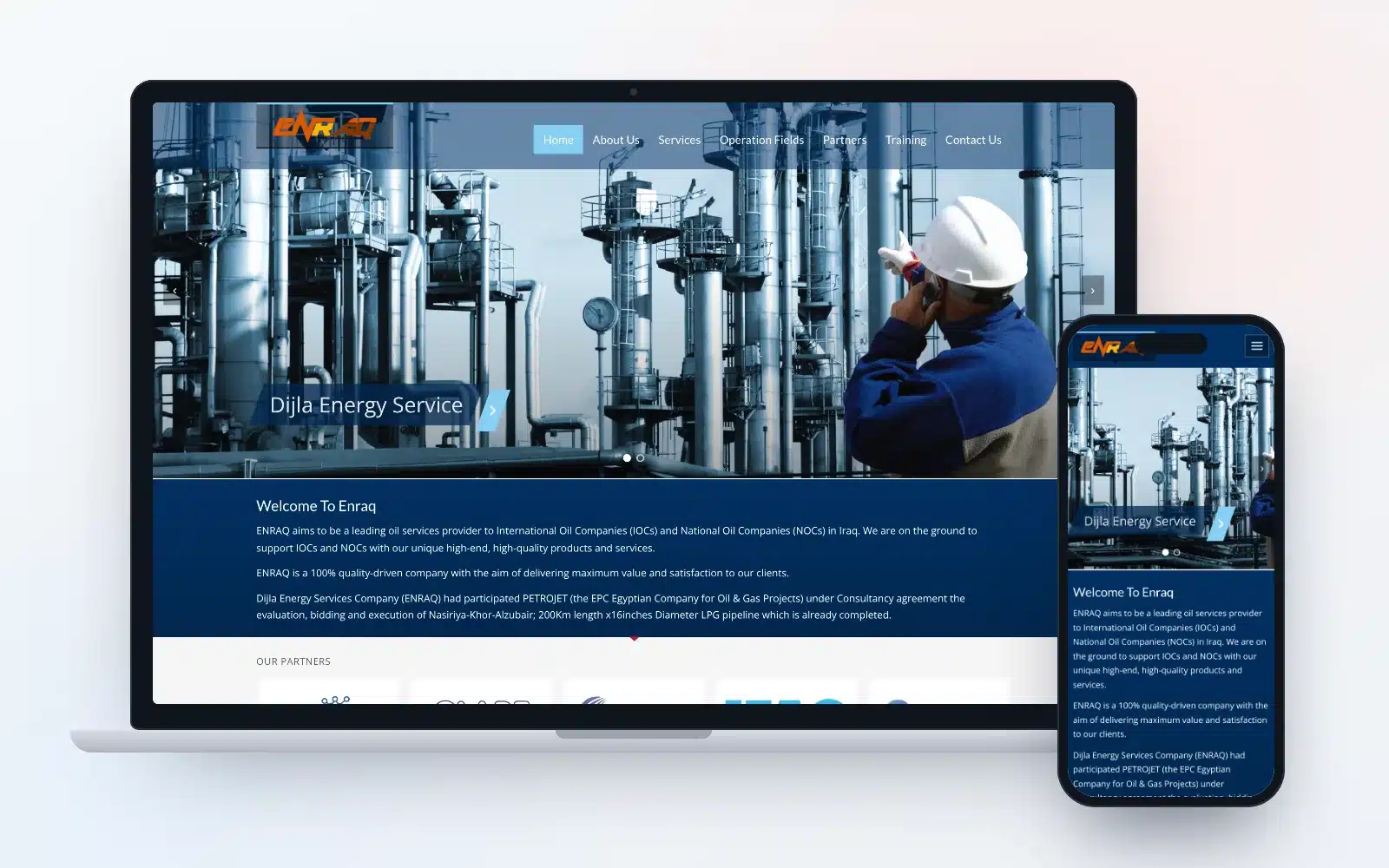 ENRAQ — Dijla Energy — Web design & development